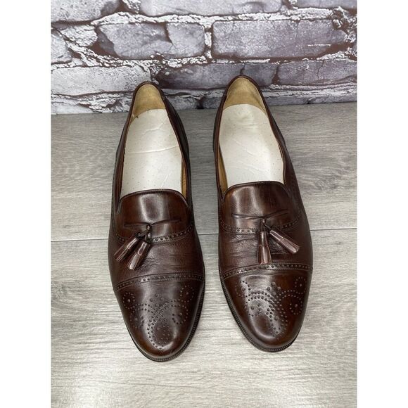 Mezlan Havana Brown Leather WingTip Cap Toe Loafers Dress Shoes Men 11W US/44EU main image 15